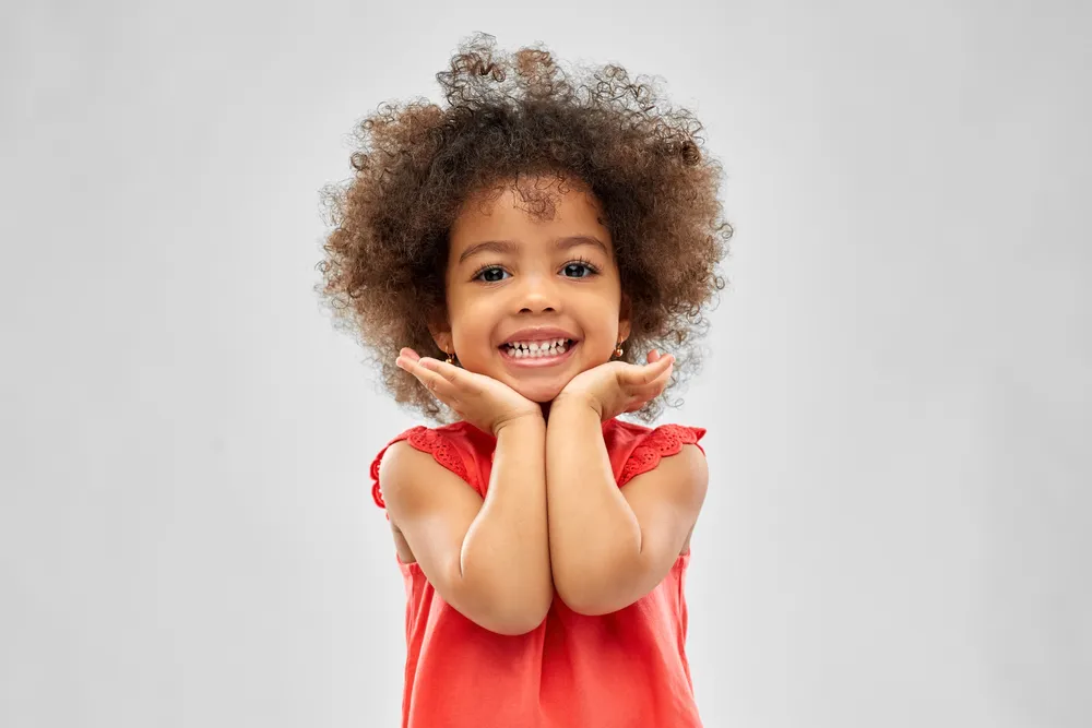 Happy child smiling at Bright Star Kids Dentistry